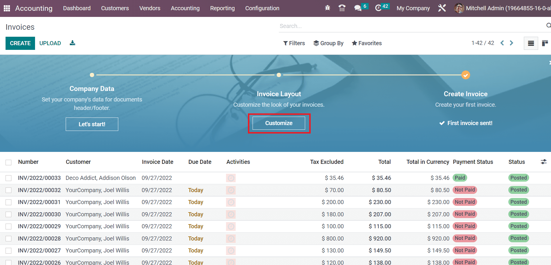 Odoo 16 Accounting module